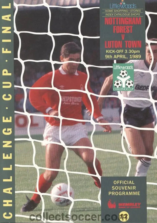 1989 League Cup Final Programme Nottingham Forest v Luton Town - Collect Soccer