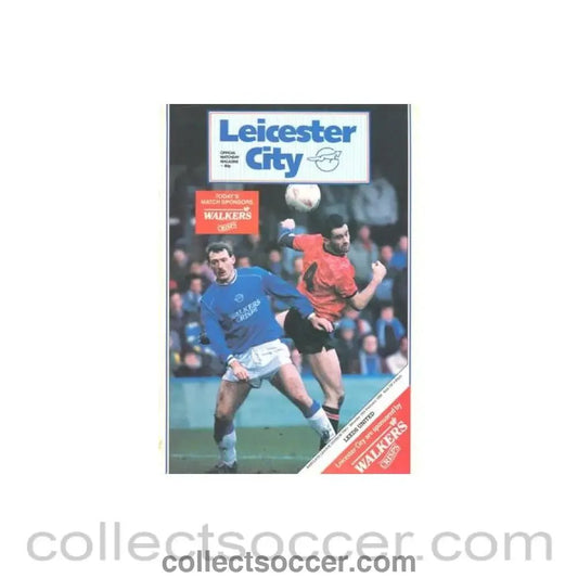 1989 - Leicester City v Leeds United official programme 18/02/1989 Barclays League - Collect Soccer