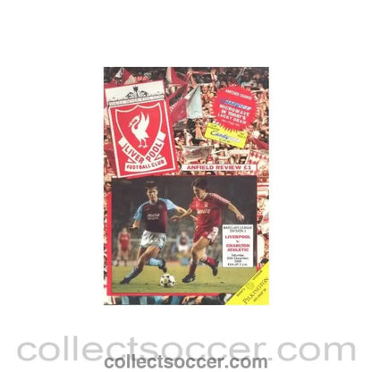 1989 - Liverpool v Charlton Athletic official programme 30/12/1989 - Collect Soccer
