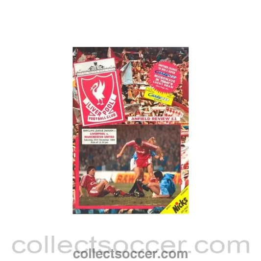 1989 - Liverpool v Manchester United official programme 23/12/1989 - Collect Soccer