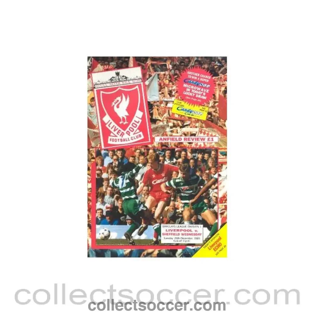 1989 - Liverpool v Sheffield Wednesday official programme 26/12/1989 - Collect Soccer