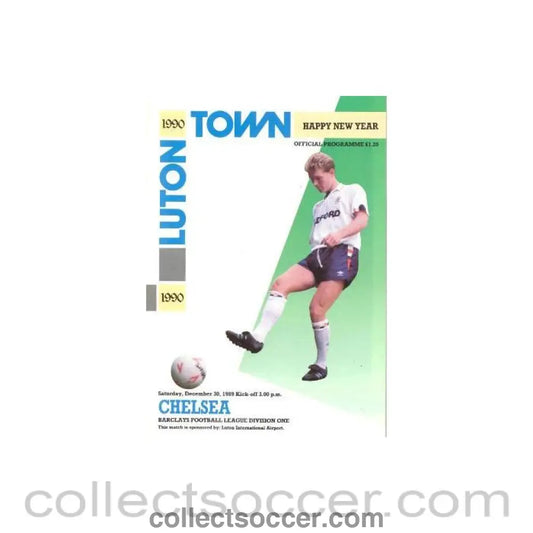 1989 - Luton Town vChelsea official programme 30/12/1989