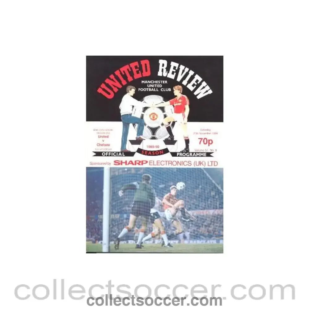 1989 - Manchester United v Chelsea official programme 25/11/1989 - Collect Soccer