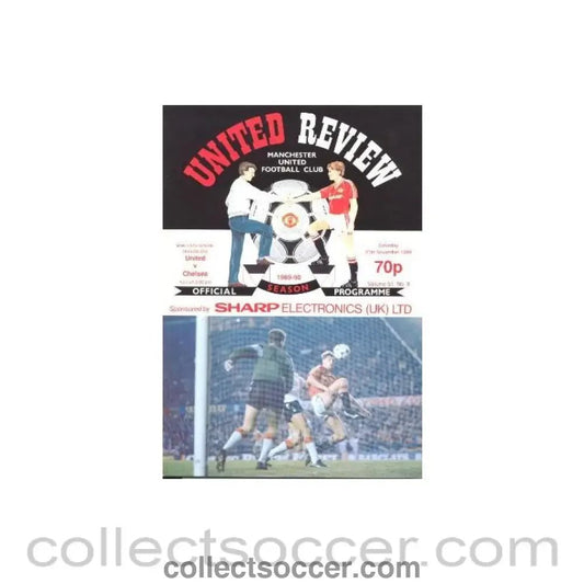 1989 - Manchester United v Chelsea official programme 25/11/1989 - Collect Soccer