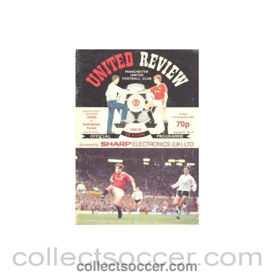1989 - Manchester United v Nottingham Forest official programme 12/11/1989 Football League - Collect Soccer