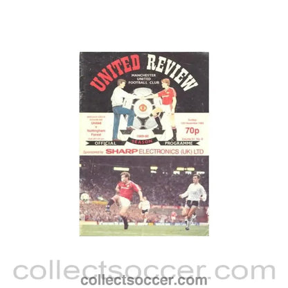 1989 - Manchester United v Nottingham Forest official programme 12/11/1989 Football League - Collect Soccer