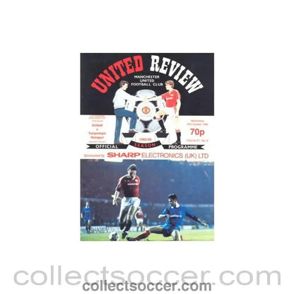 1989 - Manchester United v Tottenham Hotspur official programme 25/10/1989 Littlewoods Cup - Collect Soccer