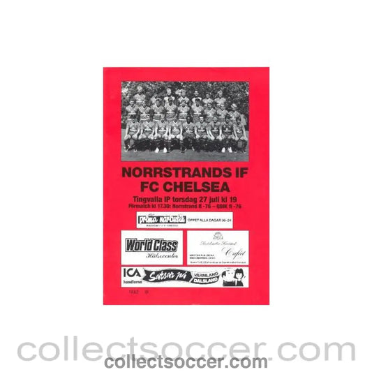 1989 - Norrstrands vChelsea official programme 27/07/1989