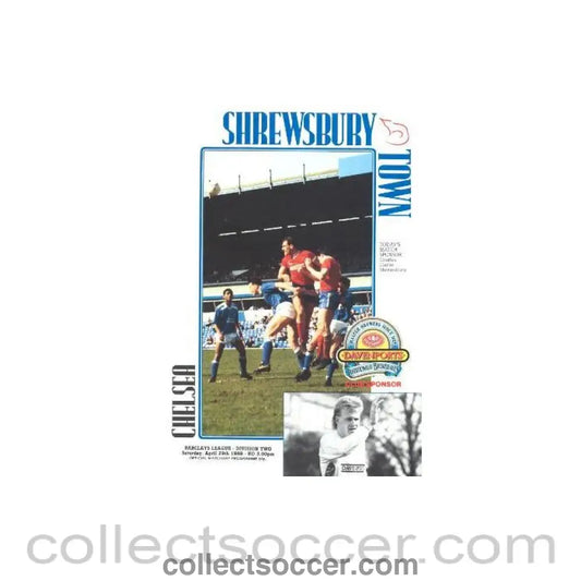 1989 - Shrewsbury Town vChelsea official programme 29/04/1989