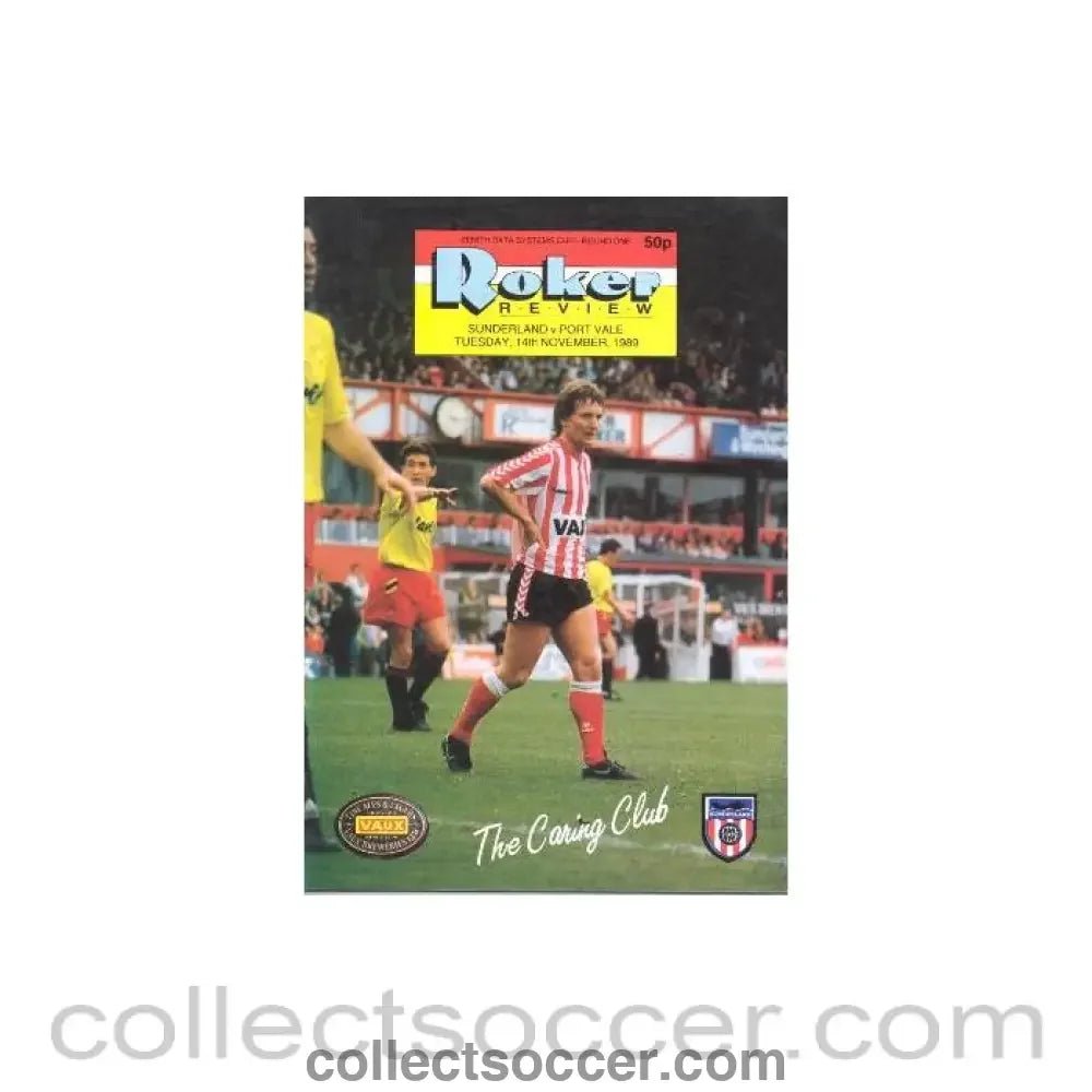 1989 - Sunderland v Port Vale official programme 14/11/1989 - Collect Soccer