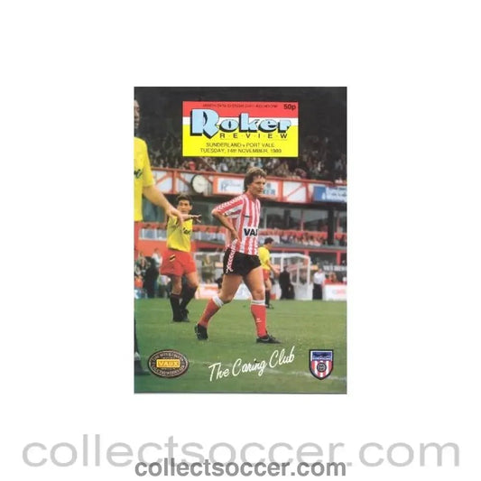 1989 - Sunderland v Port Vale official programme 14/11/1989 - Collect Soccer