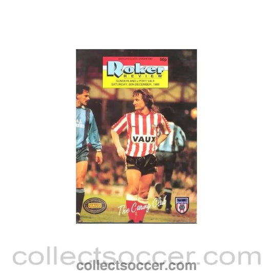1989 - Sunderland v Port Vale official programme 30/12/1989 - Collect Soccer
