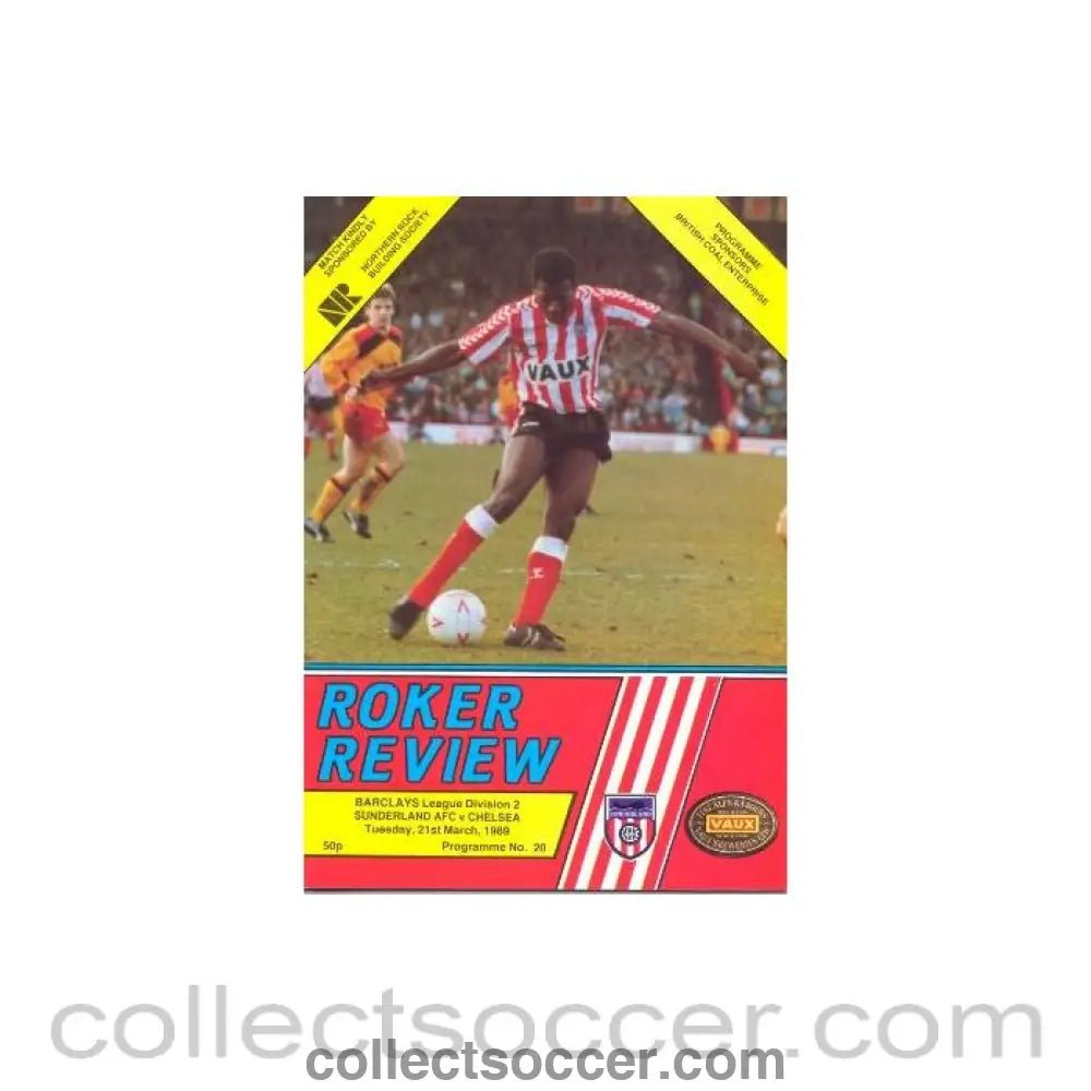 1989 - Sunderland vChelsea official programme 21/03/1989 - Collect Soccer