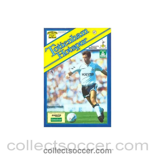 1989 - Tottenham Hotspur v Tranmere Rovers official programme 29/11/1989 Littlewoods Cup - Collect Soccer