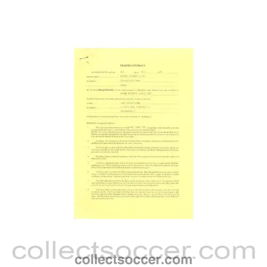1989 - Trainee Player Contract between Gary Brian Hulme and Wigan Athletic of 01/07/1989