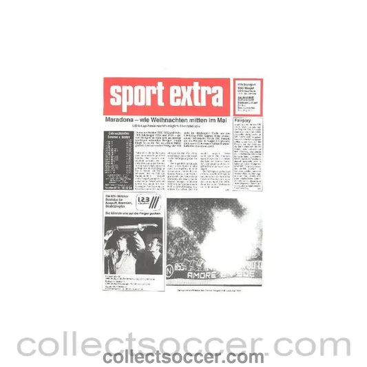 1989 UEFA Cup Final Official Programme Stuttgart v Napoli Sport Extra Edition
