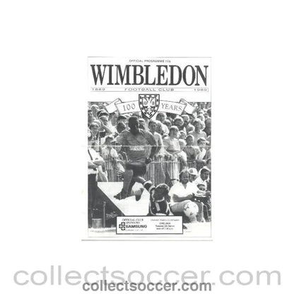 1989 - Wimbledon vChelsea official programme 06/03/1989 Ovenden Papers Combination - Collect Soccer