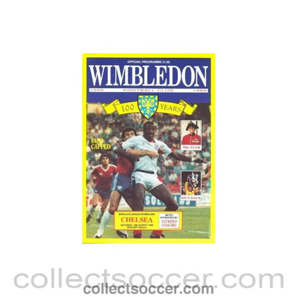 1989 - Wimbledon vChelsea official programme 19/08/1989 - Collect Soccer