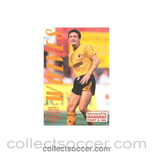 1989 - Wolverhampton Wanderers v Port Vale official programme 17/10/1989 Football League - Collect Soccer