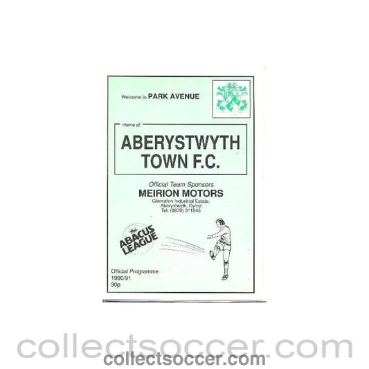 1990 - Aberystwyth Town v Chelsea official programme 16/07/1991