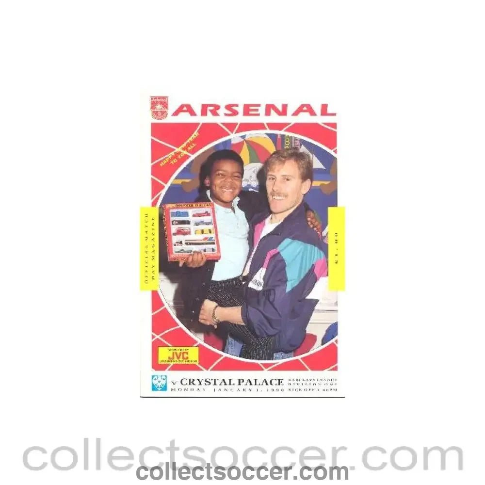 1990 - Arsenal v Crystal Palace official programme 01/01/1990 League Cup - Collect Soccer