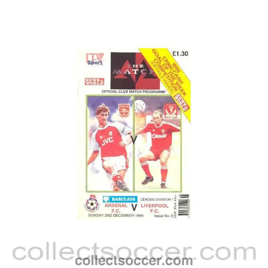 1990 - Arsenal v Liverpool official programme 02/12/1990