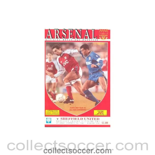 1990 - Arsenal v Sheffield United official programme 29/12/1990 League Cup