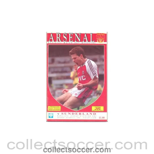 1990 - Arsenal v Sunderland official programme 27/10/1990