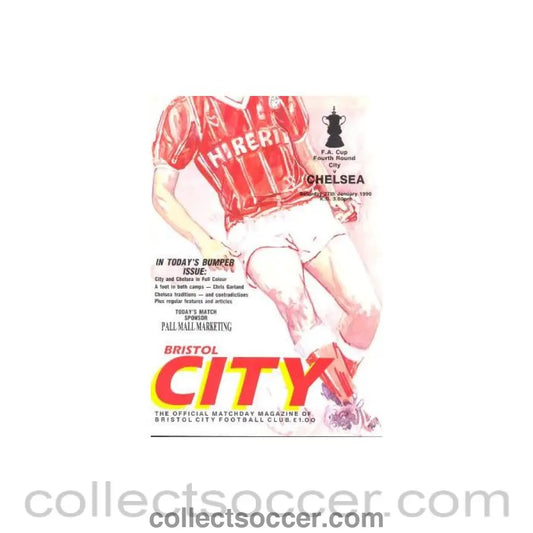 1990 - Bristol City vChelsea official programme 27/01/1990