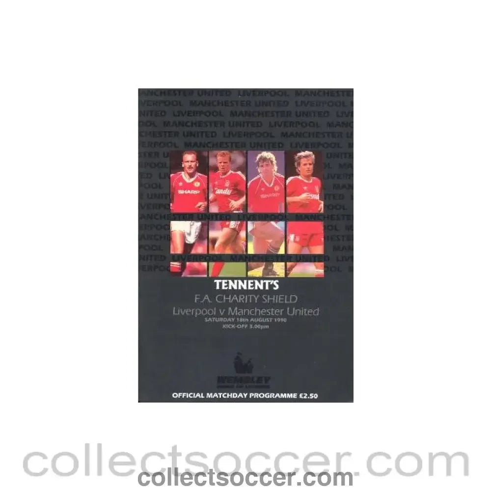 1990 Charity Shield Official Programme Liverpool v Manchester United 18/08/1990