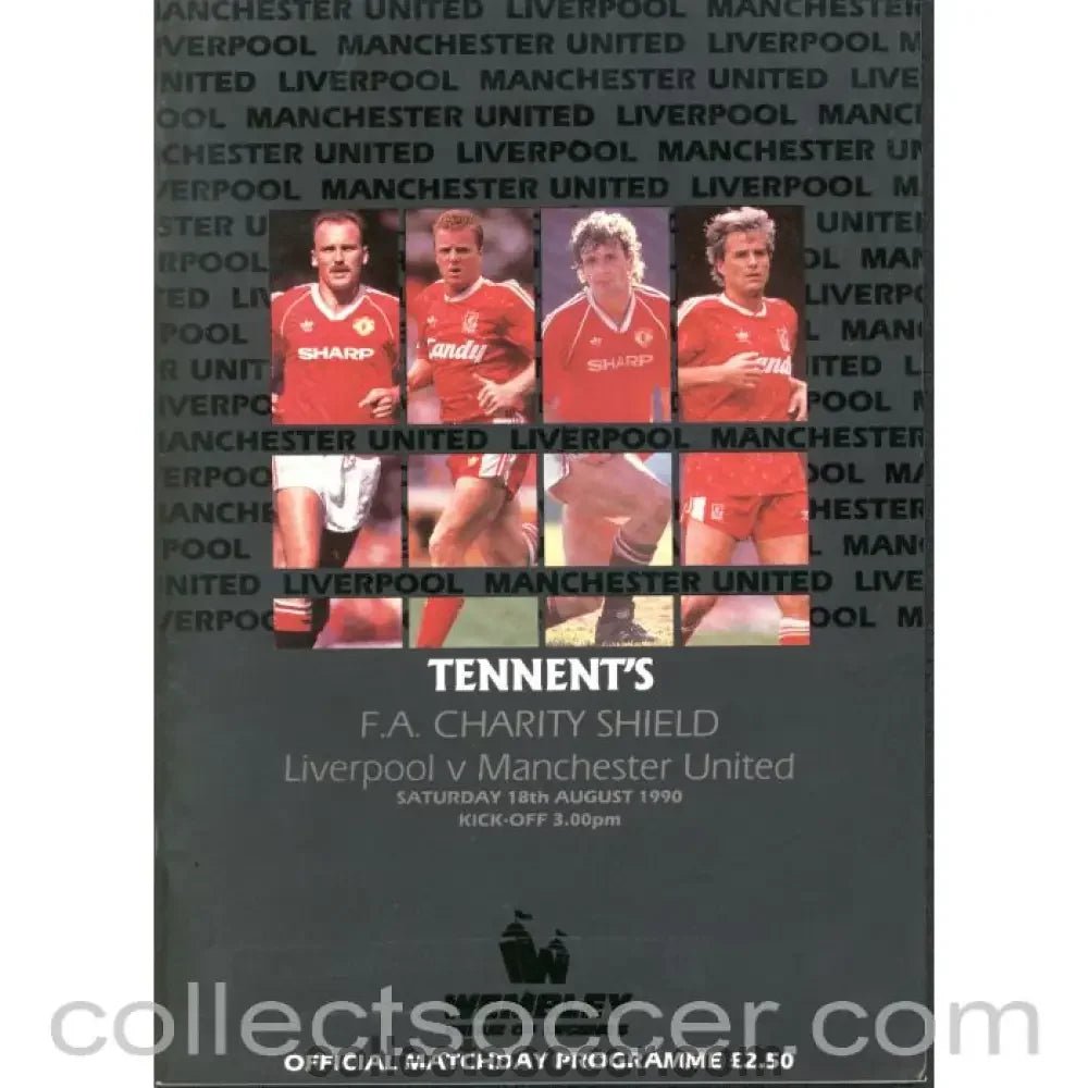 1990 Charity Shield Programme Liverpool v Manchester United - Collect Soccer