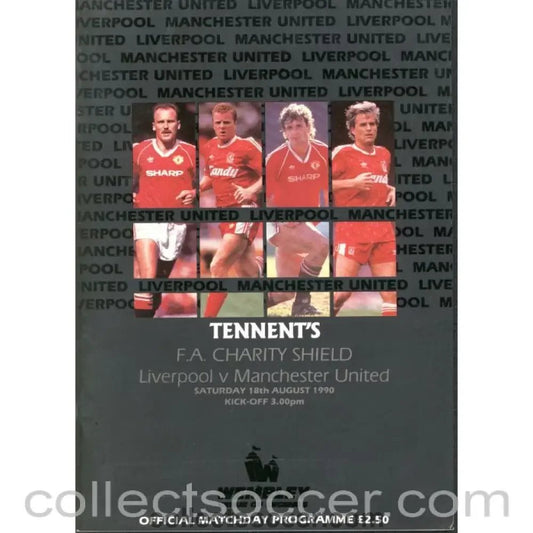 1990 Charity Shield Programme Liverpool v Manchester United - Collect Soccer