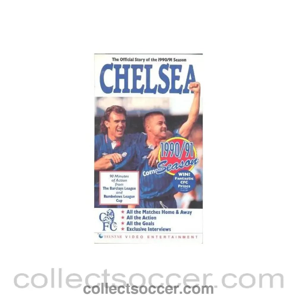 1990 - Chelsea - The Official Story of the 1990-1991 Season Video Tape Cassette - Collect Soccer