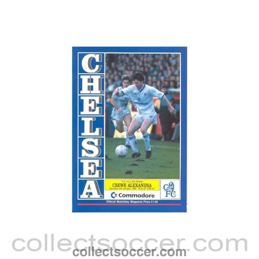 1990 - Chelsea v Crewe Alexandra official programme 06/01/1990 F.A. Cup - Collect Soccer