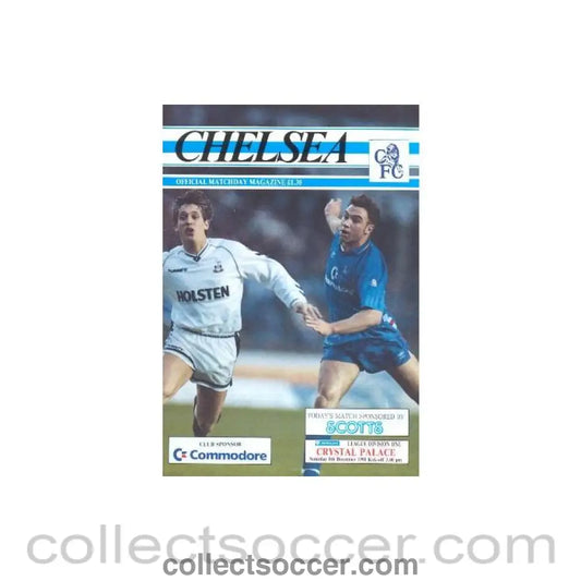 1990 - Chelsea v Crystal Palace official programme 08/12/1990 Football League
