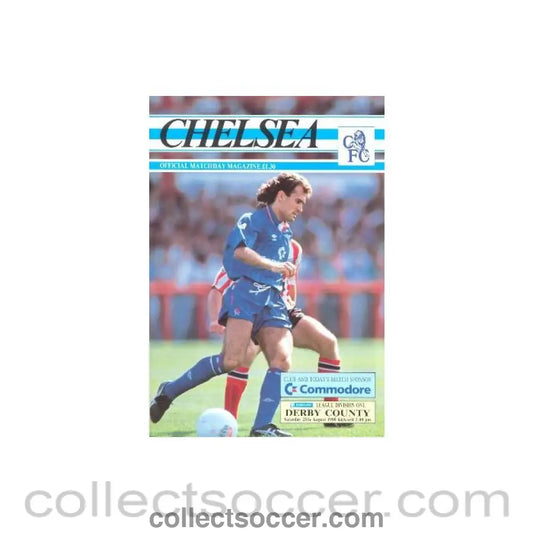 1990 - Chelsea v Derby County official programme 25/08/1990