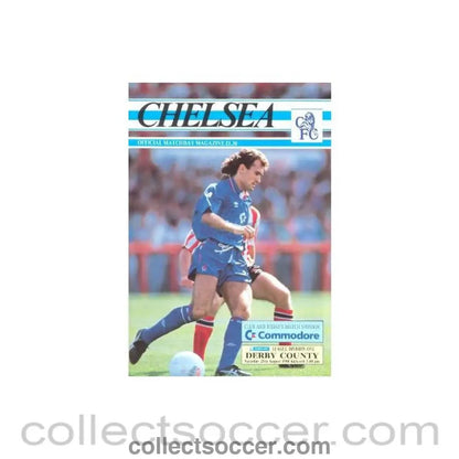 1990 - Chelsea v Derby County official programme 25/08/1990 - Collect Soccer
