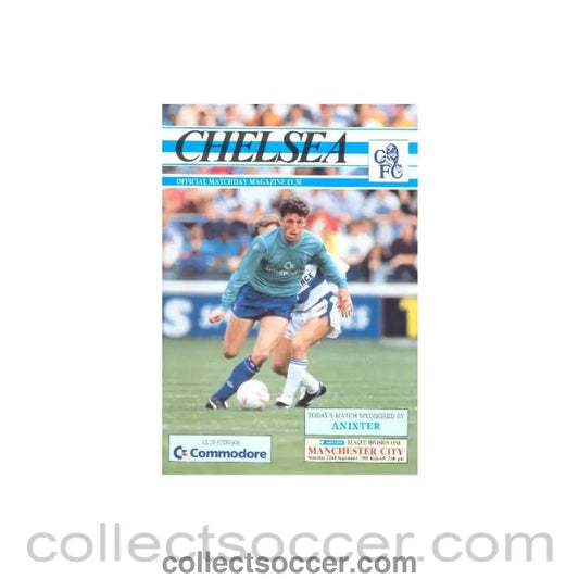 1990 - Chelsea v Manchester City official programme 22/09/1990