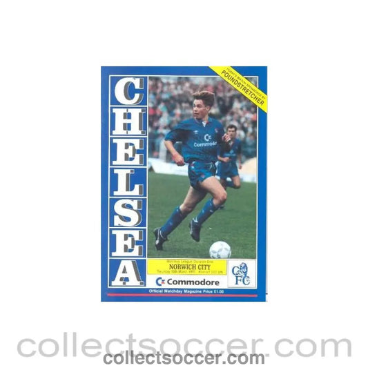 1990 - Chelsea v Norwich City official programme 10/03/1990 - Collect Soccer