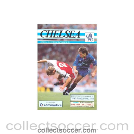 1990 - Chelsea v Sheffield United official programme 29/09/1990