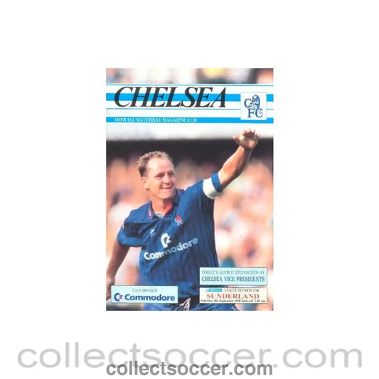 1990 - Chelsea v Sunderland official programme 08/09/1990