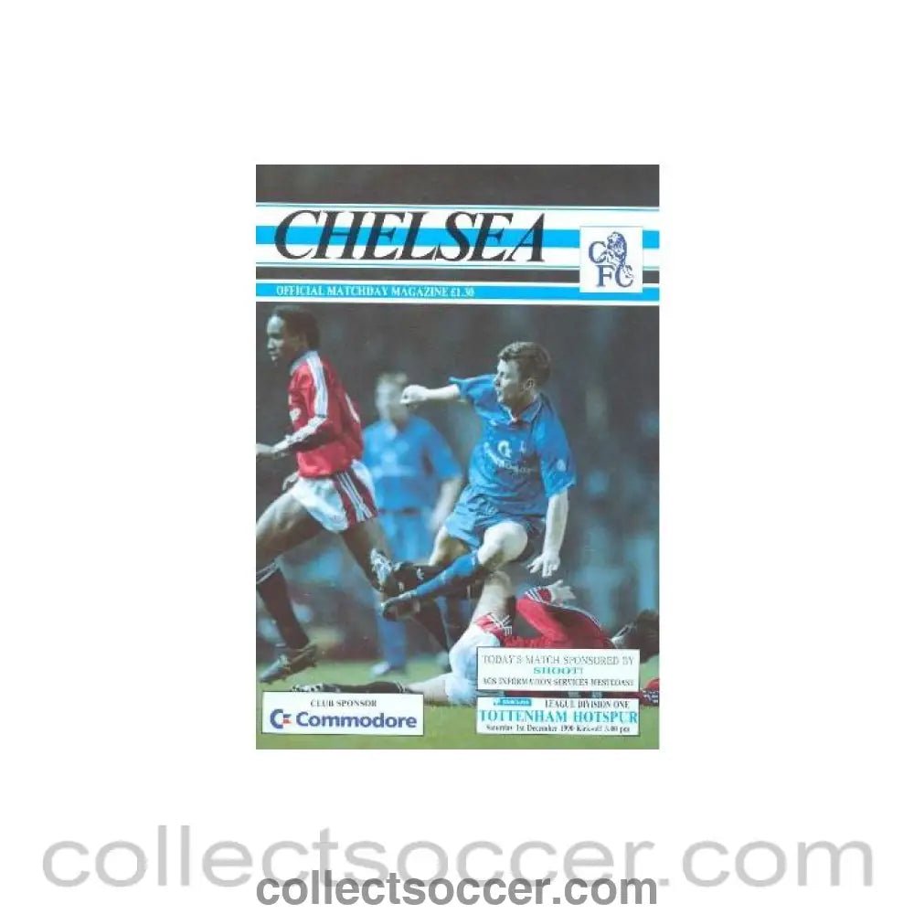 1990 - Chelsea v Tottenham Hotspur official programme 01/12/1990 - Collect Soccer