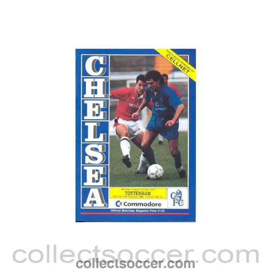 1990 - Chelsea v Tottenham Hotspur official programme 10/02/1990