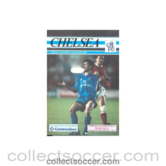 1990 - Chelsea v Walsall official programme 10/10/1990