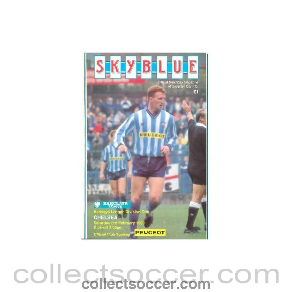 1990 - Coventry City vChelsea official programme 03/02/1990 - Collect Soccer