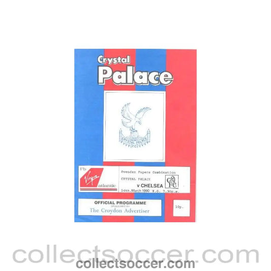 1990 - Crystal Palace vChelsea official programme 14/03/1990