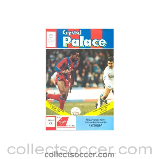 1990 - Crystal Palace vChelsea official programme 21/02/1990