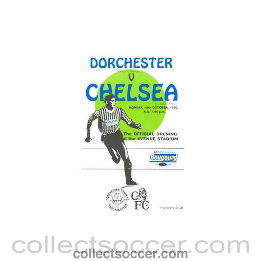 1990 - Dorchester v Chelsea official programme 15/10/1990