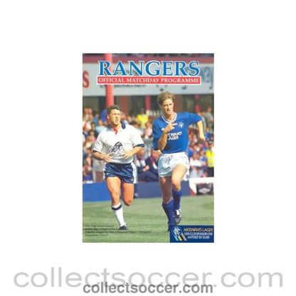 1990 - Glasgow Rangers v East Stirlingshire official programme 21/08/1990 Skol Cup - Collect Soccer