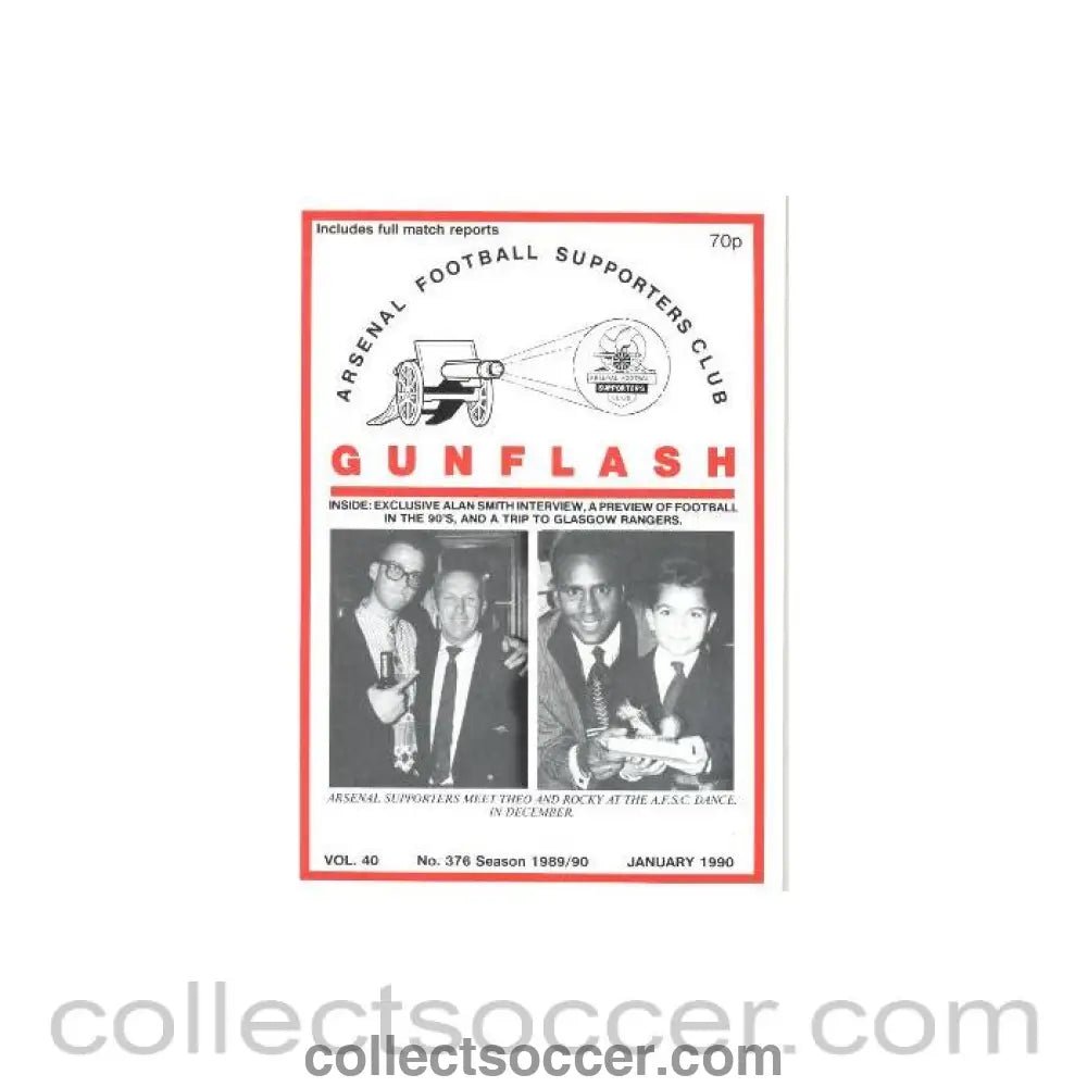 1990 - Gunflash - Arsenal fanzine No: 376 of January 1990 - Collect Soccer
